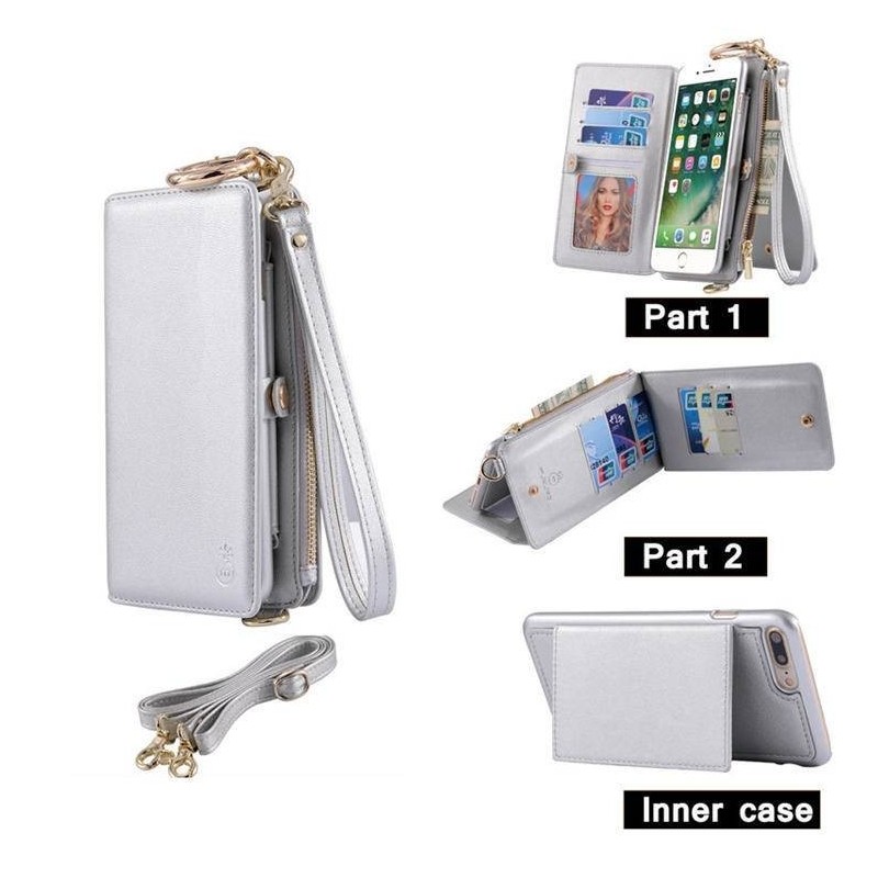 iPhone 6(S)plus - Porte Monnaie pochette similicuir multifonctionnel