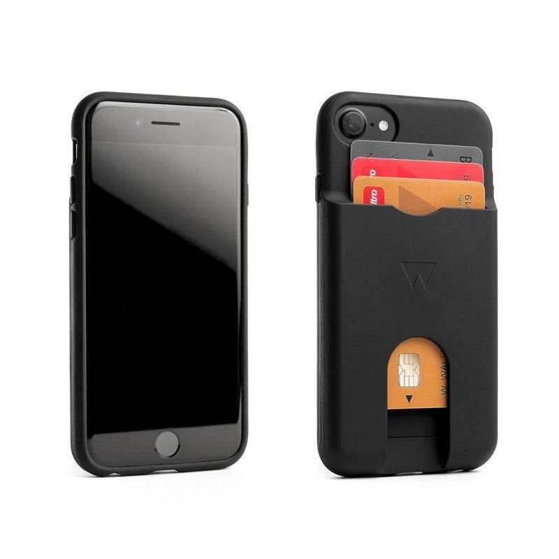 iphone 8/7/6 - WALTER PHONE WALLET Coque portefeuille noire iphone 8/7/6 - WALTER PHONE WALLET Coque portefeuille noire