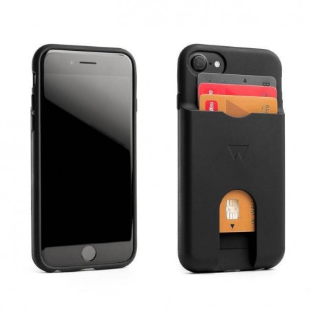 iphone 8/7/6 - WALTER PHONE WALLET Coque portefeuille noire iphone 8/7/6 - WALTER PHONE WALLET Coque portefeuille noire