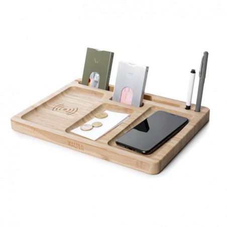 WALTER WALLET Bamboo Dock avec chargeur sans fil