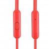 Écouteurs Intra-Auriculaires Bass Casque stéréo avec Microphone Rouge