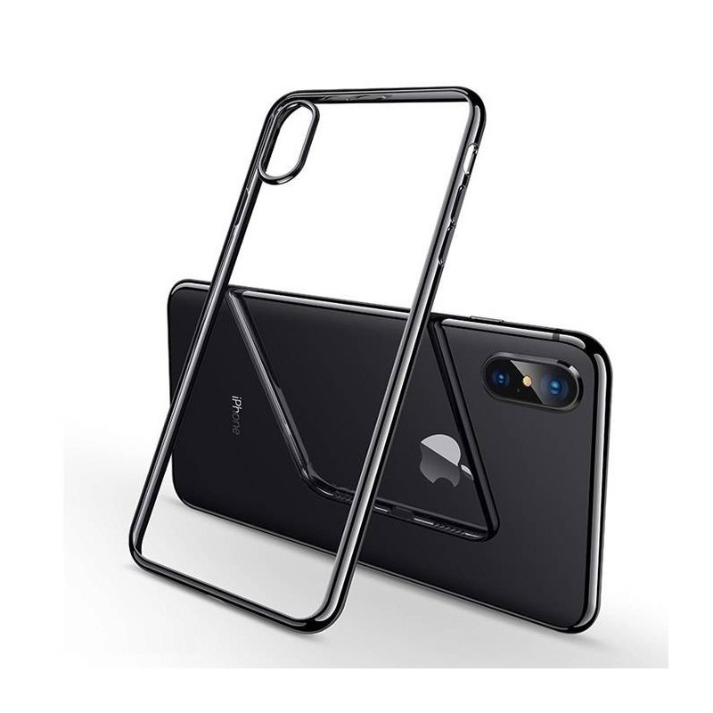 Coque iPhone XS (max)  Transparente Gel - schwarz