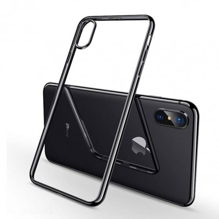 Coque iPhone XS (max)  Transparente Gel - noir