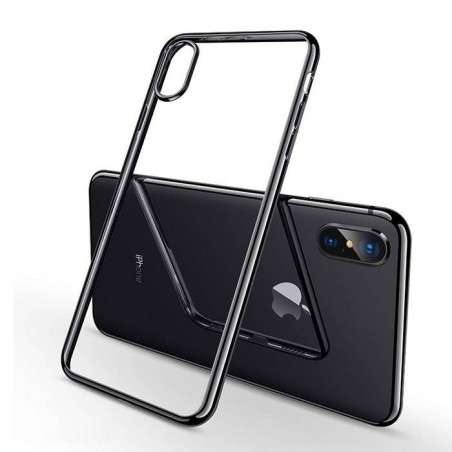 Coque iPhone XS (max)  Transparente Gel - schwarz