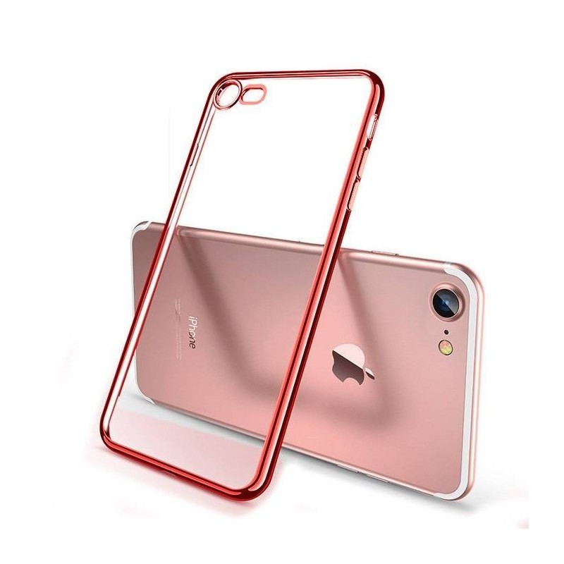 Coque iPhone Xs (max)/Xr  Transparente Gel rouge