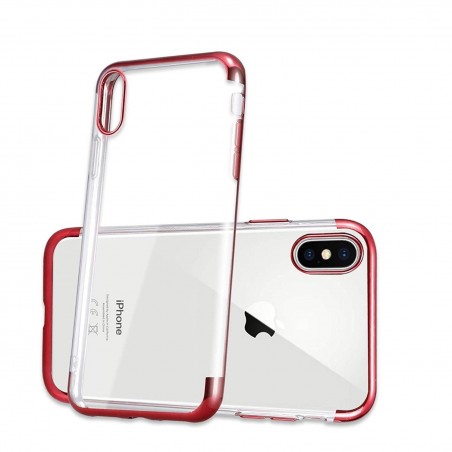 iPhone XR-Coque placage rouge 3 parts iPhone XR-Coque placage rouge 3 parts