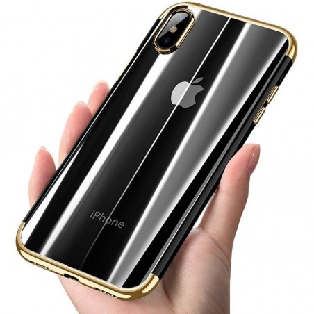 Coque iPhone XS max Transparente Gel - gold