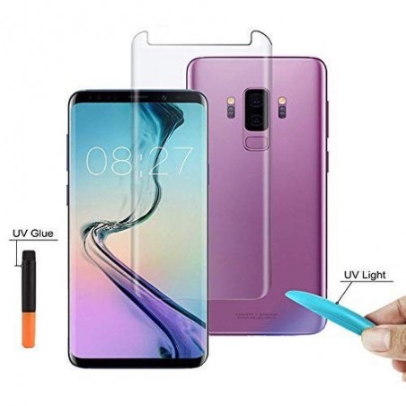 Galaxy note 8 - Protection Écran en Verre trempé de Dispersion Liquide avec Lumière UV 3D