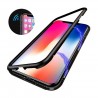 iPhone XR-Coque métallique Magnétique avec protection en verre au dos