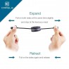 Câble chargeur rétractable IOS&Micro USB CAFELE 1.3m
