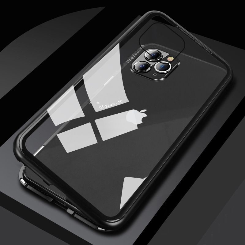iphone 11 pro - Etui lux metallique double face avec verre trempé