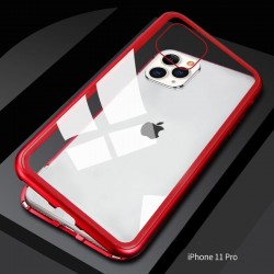 iphone 11 pro - Etui lux metallique double face avec verre trempé