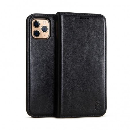 iPhone 11 Pro -Etui portefeuille support simili cuir souple fermeture magnétique