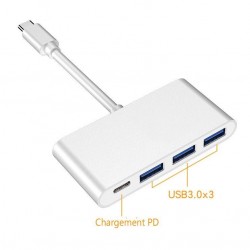 Hub USB C 3 Ports USB 3.0 Adaptateur Type C pour MacBook Pro