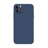 iPhone 12 pro - Coque mate silicone petit trous-Bleu nuit