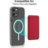 Étui de protection MagSafe en cuir pour Apple iPhone 12/Pro/Mini/Max-Rouge