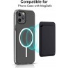 Étui de protection MagSafe en cuir pour Apple iPhone 12/Pro/Mini/Max -Noir