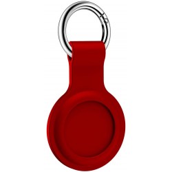 AirTags 2021, Coque de Protection en Silicone Liquide avec Porte-clés - Rouge