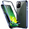 iPhone 12 Pro/12-Coque Magnétique double Face Verre Bleu