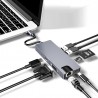 Adaptateur USB C  HUB USB C 8 en 1 vers VGA, HDMI 4K, Ethernet RJ45, Port Type C PD, 2 x USB 3.0 et Lecteur de Carte SD/TF