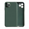 iPhone 11 pro Max - Coque mate silicone petit trous- Vert