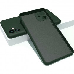 iPhone 11 pro Max - Coque mate silicone petit trous- Vert