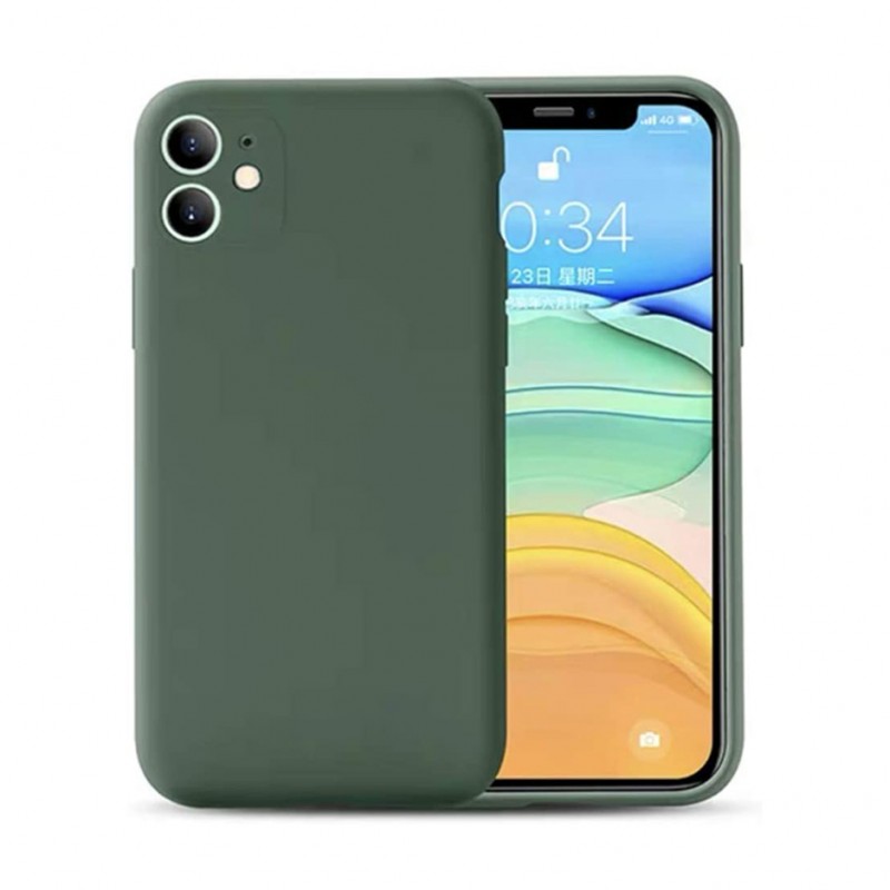 iPhone 11 - Coque mate small holes green