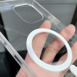 iPhone 12 Pro Max - Coque Transparente avec Cercle magnétique intégré
