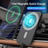 Support de chargeur de voiture sans fil 15W avec magnétique Magsafe