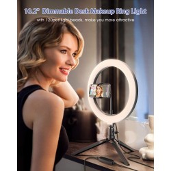 LED Lumière selfie Anneau 26cm avec Trépied 19cm hauteur