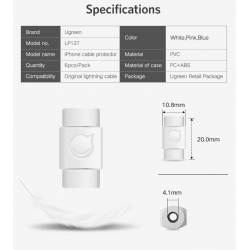 Ugreen Protection cable réparateur cable Pour iPhone 13/12/11/X Apple watch - 6 pièces