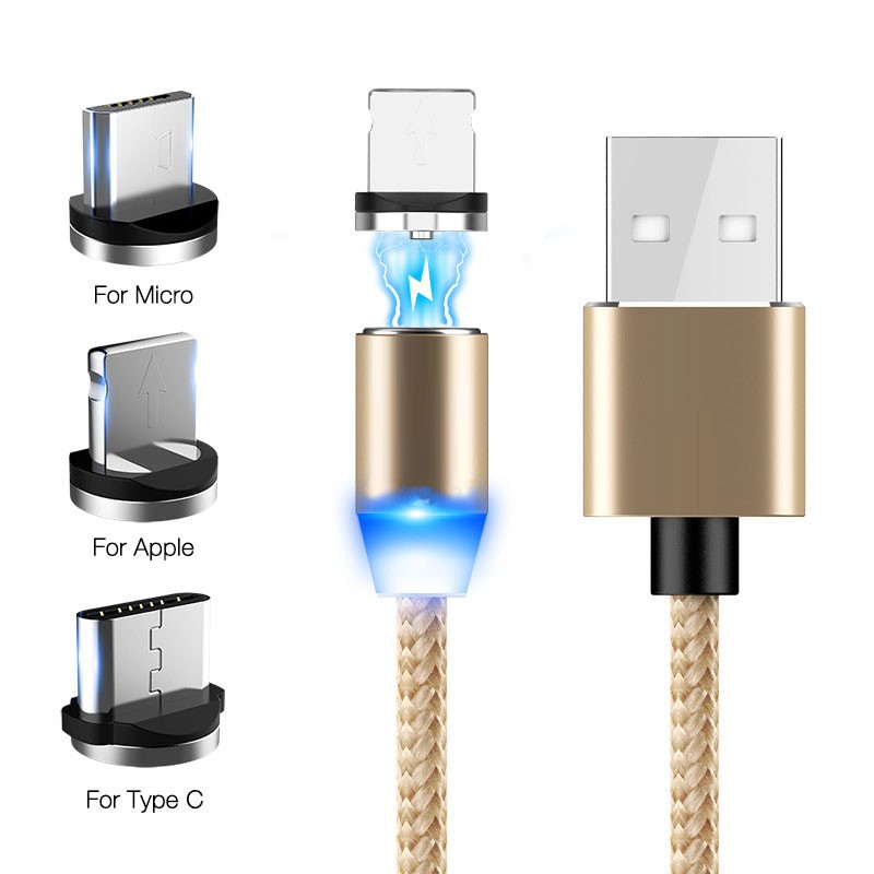 copy of Câble de recharge USB 3 en 1 LED magnétique pour pour iPhone iPad Galaxy, HTC, Huawei, Xiaomi