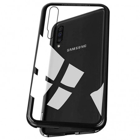 Galaxy A50 - Etui lux metallique double face avec verre trempé