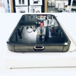 iPhone 12 pro/12 - Coque Transparente magsafe bord noir avec Cercle magnétique intégré