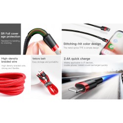 Câble Lightning iphone BASEUS Cafule cable USB-A à Lightning 100cm 2.4A
