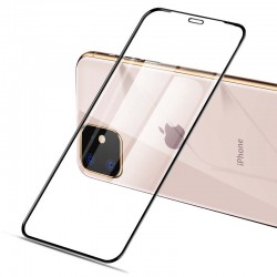 iPhone 11 Pro Max/XS Max - Couverture complète en verre trempé bord noir