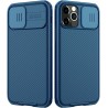 iPhone 12 Pro Max - Coque noire protection caméra amovible camshield Bleu