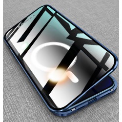 iPhone 12 Pro - Coque Magnétique magsafe double Face Verre anti espion-Noir