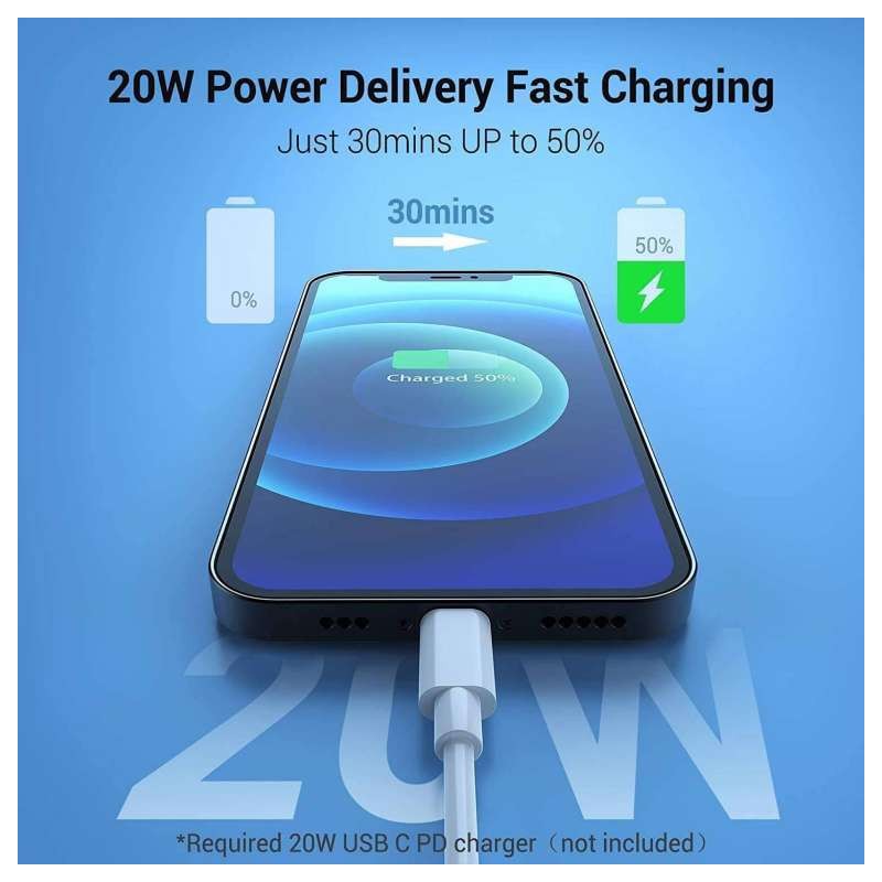 Adaptateur USB-C Vers Lightning (lot De 2) - Charge Rapide PD 36W Et Transfert Données Pour IPhone, IPad - Pas Pour Audio/OTG