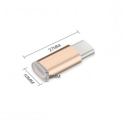 Kit 2 Adaptateurs de Données Micro USB vers USB 3.1 type C USB mâle - 2 Packs