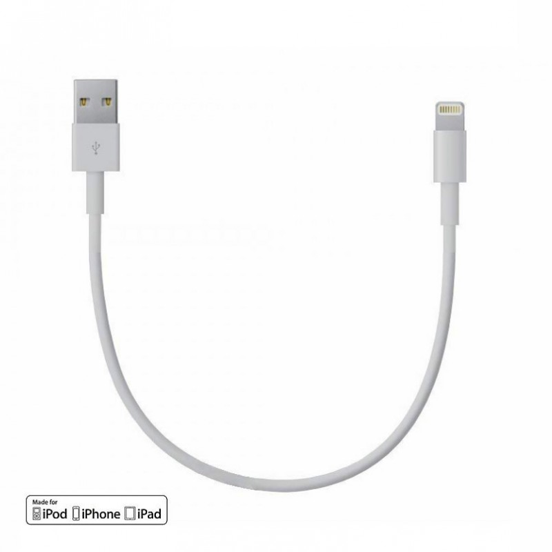 Câbles Lightning de 20 cm pour iPhone ipad-Blanc
