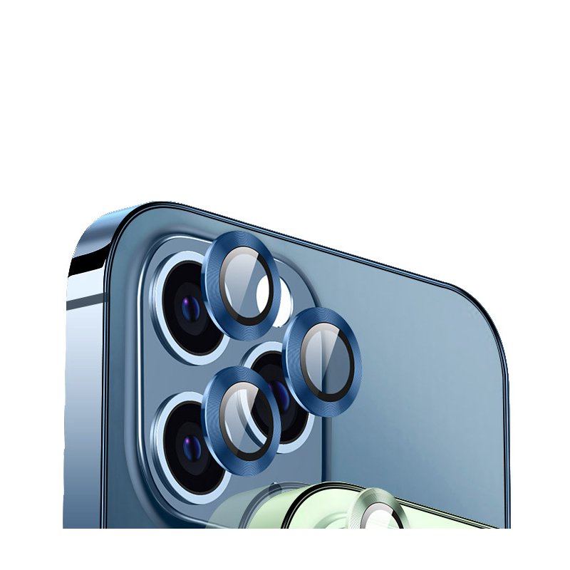 iPhone 12 pro/11Pro/Max - Kit de 3 Verres Caméra - Bleu