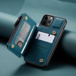 iPhone 13 Pro - Coque resistante avec portemonnaie Bleu Nouveautés 2021