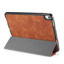 iPad Air 4 2020 - étui support style smartcase cuir Brun