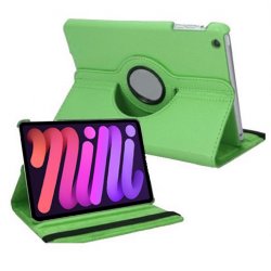iPad mini 6 - étui support rotatif similicuir Vert