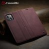 iPhone 13 - Etui clapet portefeuille vin rouge caseme