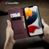 iPhone 13 - Etui clapet portefeuille vin rouge caseme