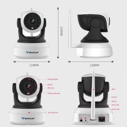 caméra de surveillance domestique 720P HD Caméra de sécurité sans fil IP WiFi