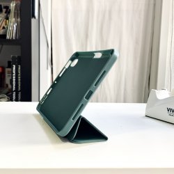 iPad mini 7/6 - étui support smartcase souple -Vert