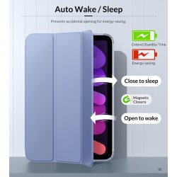 iPad mini 6 - étui support smartcase souple -  Lavande Violette